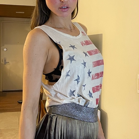 US Flag Low Cut Tank - Picture 1 of 6